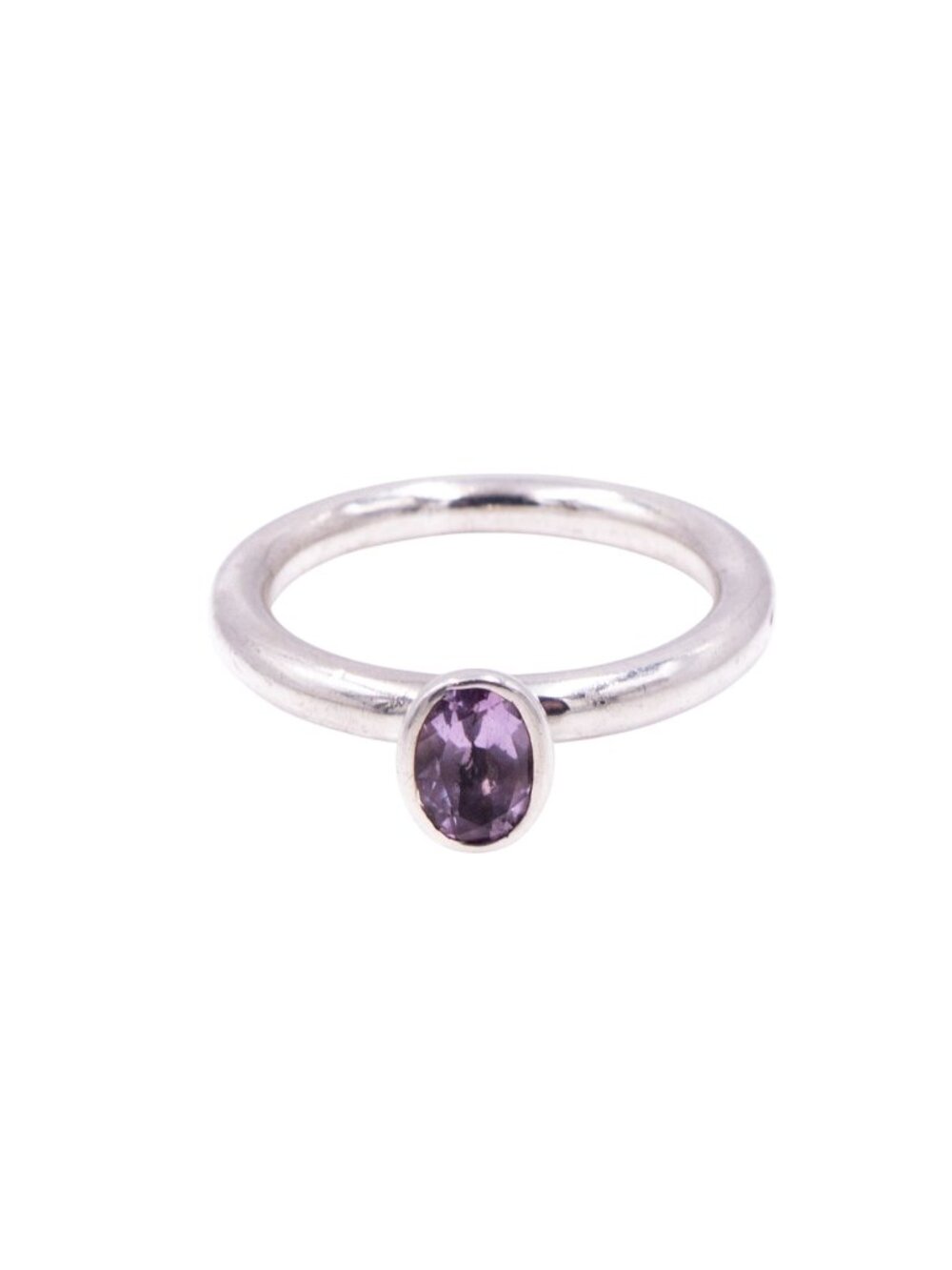 Pandora Retired Tied Together Pink Amethyst Sterling Silver Ring